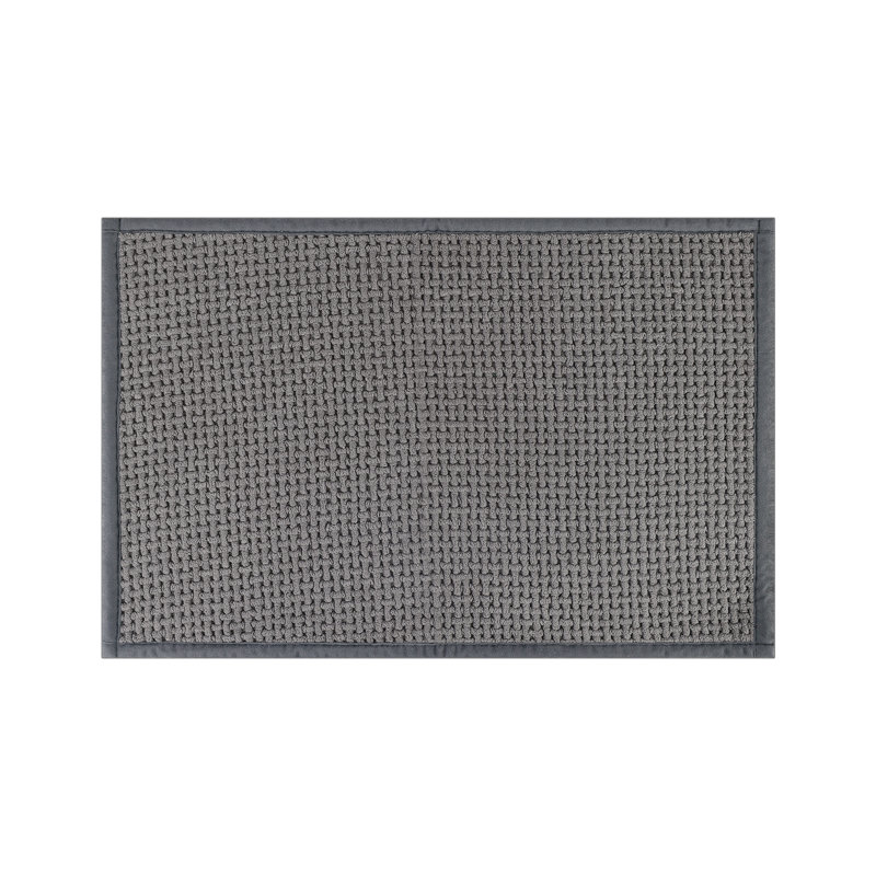 15,75 po X 23,62 po Tapis de bain chenille, antidérapant, doux et très absorbant pour la salle de bain, gris, Gris