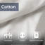 Literie 100% coton avec housse de couette boutonnée aux couleurs gris anthracite-118753983