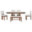 Ensemble de table de salle à manger extensible en bois avec banc 78 pièces 6 pièces TopMAX