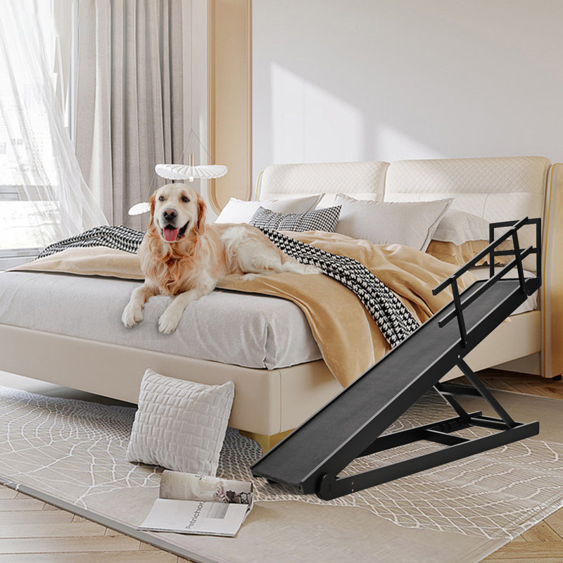 Rampe pliante en bois pour chien Almeric, 62,9 po - noir