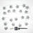 Solar Powered String Lights with 20 Silver Metal Stars