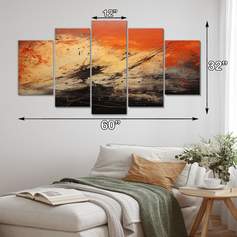 Fury Unleashed Bold Storm - impression sur toile de paysages - 5 panneaux