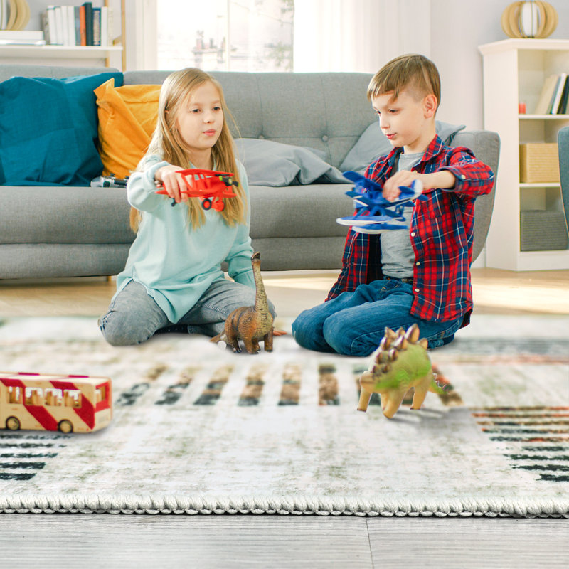Modern Machine Washable Rug for Living Room Bedroom Non-Slip Area Rugs Foldable Rugs for Playroom Office Kitchen Dinning Room Entryway