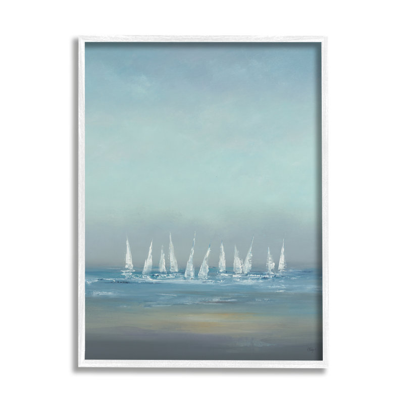 «The Regatta Abstract Seascape», reproduction d'art graphique, H 14 po x l 11 po x P 1,5 po
