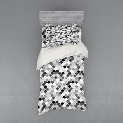 Fish Coastal Polyester Geometric Shapes Duvet Cover