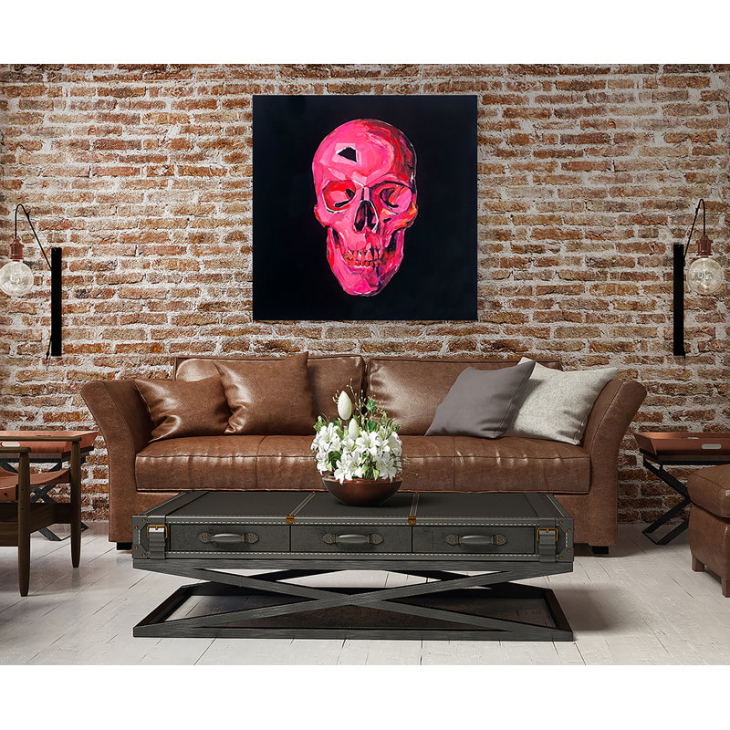 Crâne humain Bule - peinture sur toile tendue