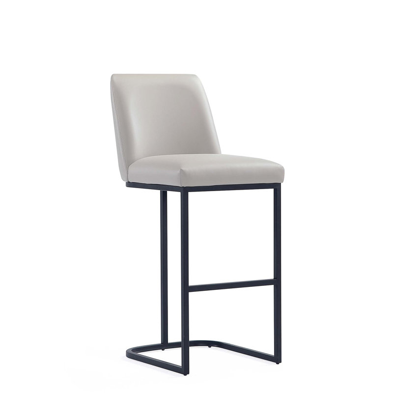 Tabouret de bar rembourré Serena, Tabouret de bar (siège d'une hauteur de 29,13 po), Gris clair