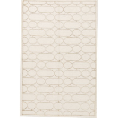 Hand-Knotted High-Quality Ivory Area Rug