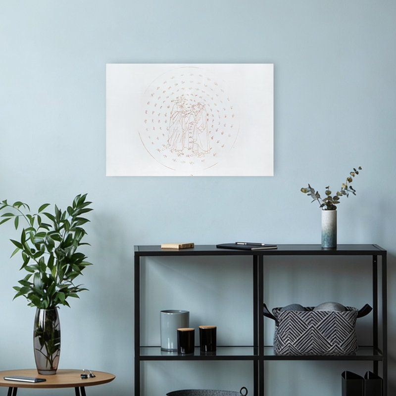 Dante And Beatrice, From The Divine Comedy By Dante Alighieri C.1480 Abstract Contemporary Wall Art Print