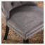Chaise de salle à manger capitonnée en velours gris, pieds en hévéa massif et garniture cloutée