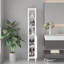 Armoire de rangement pour salle de bain de 66,92 po de hauteur avec tablettes réglables, armoire autoportante mince à 1 porte avec anti-basculement, compartiments ouverts, pour la maison, petits espaces, salle de bain, cuisine, salon, blanc
