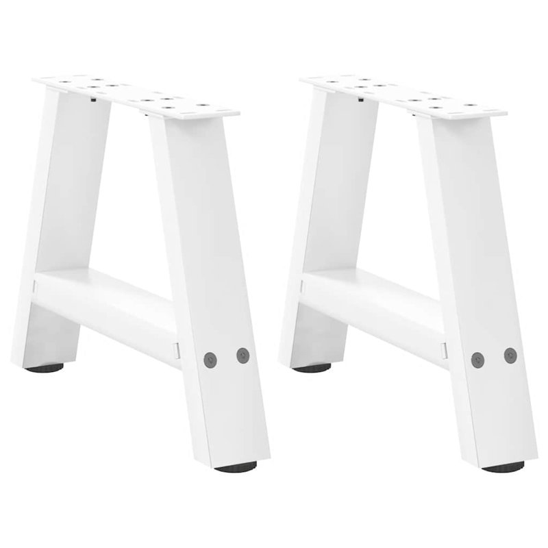Pied de table basse en acier thermolaqué, H 11,8 po x P 11,8 po, Blanc