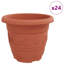  Round Flower Pot 24 Pcs, Plastic-220287925-220287926