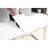 Extendable Square Table In Antique White For Living Area, Metal Leg Support, 71.37" W X 31.5" D 29.5" H, Material Stability Modern Dining With Shape And Legs, Top, Room Use