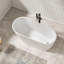 Baignoire de trempage blanche autoportante moderne en acrylique 59 "x 29,5" avec bonde