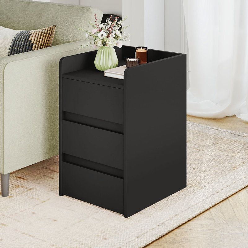 Set of 2 Bedside Table with 3-Drawer