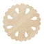 7 in x 7/8 in Unfinished X-Large Hand Carved Solid Hard Maple Decorative Rosette Wood Applique