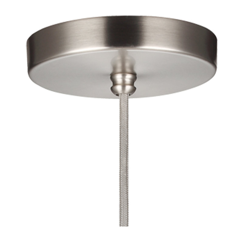 1 - Light Single Pendant, Satin Nickel