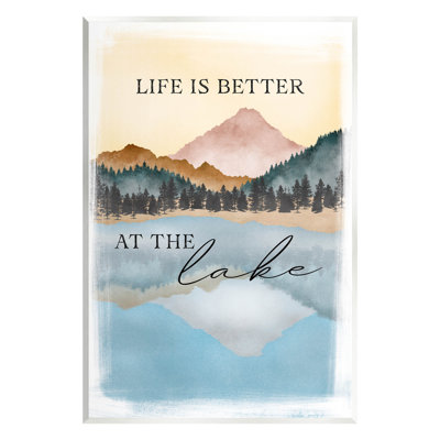 «Better At Lake», impression sur plaque murale par JJ Design House LLC