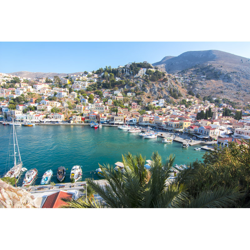 Symi Town Cityscape - Photographie sur toile tendue, L 48 po x H 32 po