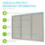 Babillard fermé en vinyle 3 portes avec cadre en satin Ghent-11138441-11138448-11138446