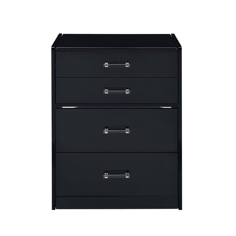 Picket House Furnishings Aurora Mini Dressing Table with Stool, LED and USB, Black