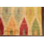 Tapis oriental à motif abstrait noué à la main 7 x 9