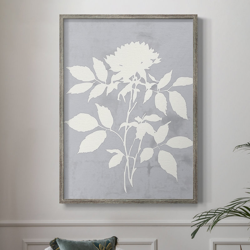 Reproduction encadrée FLORAL Series dxcv - bois massif, H 11 po x l 9 po