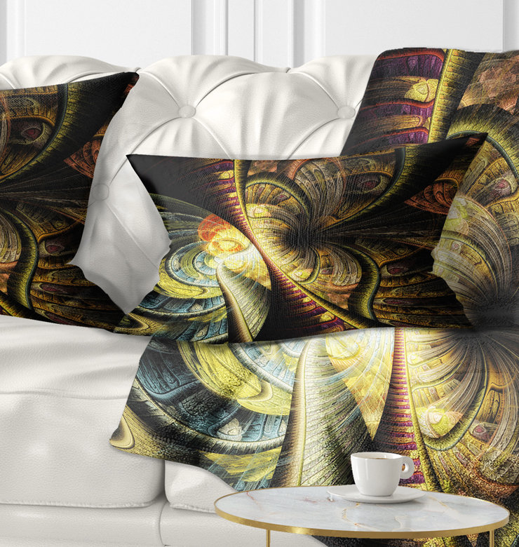  Coussin Abstract Fractal Illustration, Rectangulaire, 12 po x 20 po