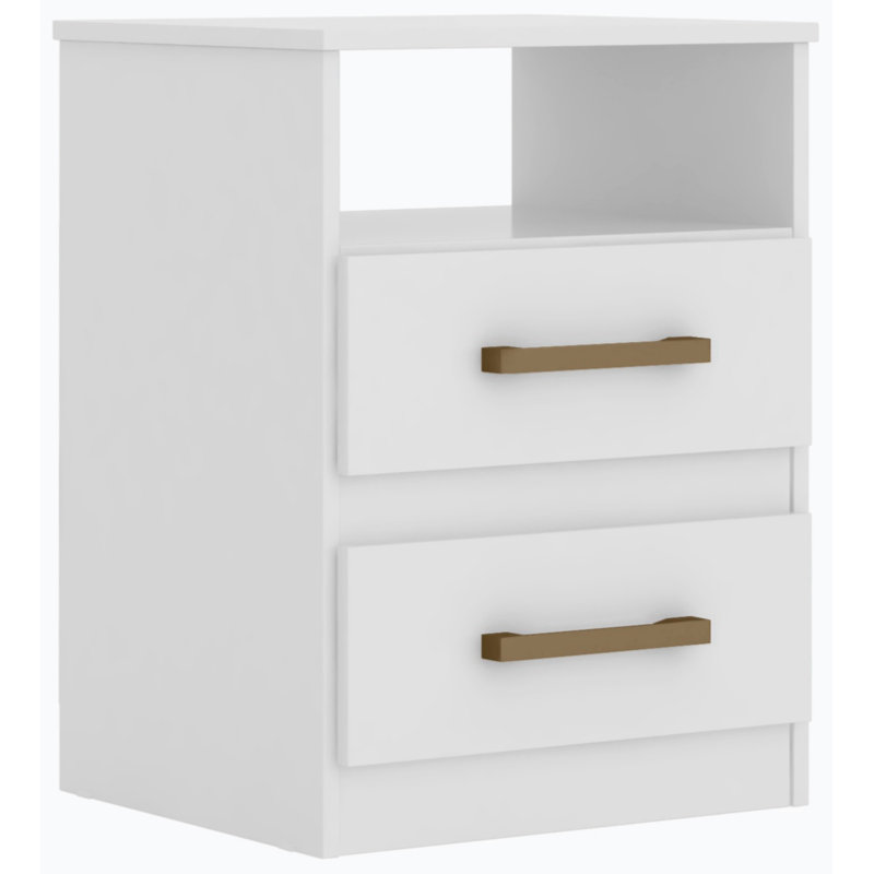 18.11'' W Particle Board Nightstand, White