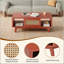 Table basse, tables de salon de style Mid-Century avec rangement, carré moderne avec tiroir en rotin, table de salon en bois avec pieds en bois massif-1646113921