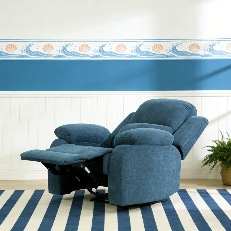 Light Blue Intelligent Single Recliner, Waterproof And Scratch Resistant, Can Recline At 110-115 °