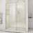 DreamLine Unidoor 47 - 48 inch W x 72 inch H Frameless Hinged Shower Door with Shelves in Brushed Nickel-122094025-122846390