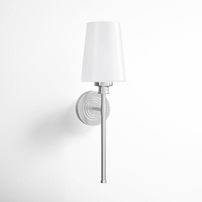 Leo Single Light Glass Steel Dimmable Wallchiere