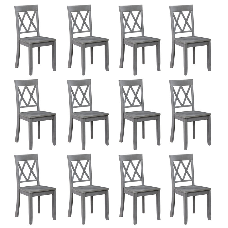 Chaises de salle à manger Brookner, Gris ancien, 12