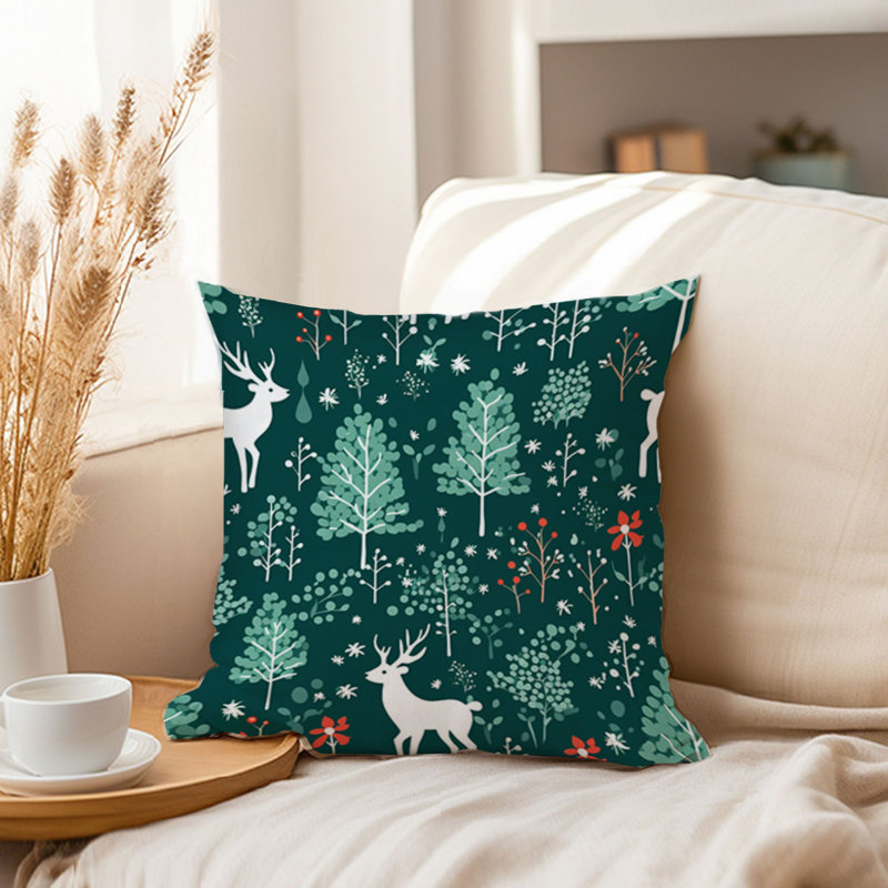 Holiday Christmas Reindeer IX Modern, 18"H x 18"W
