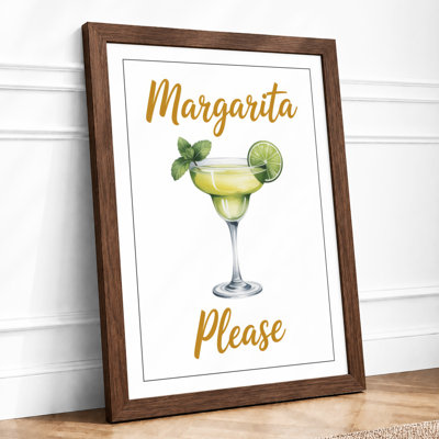 Margarita Please Modern - Framed Print
