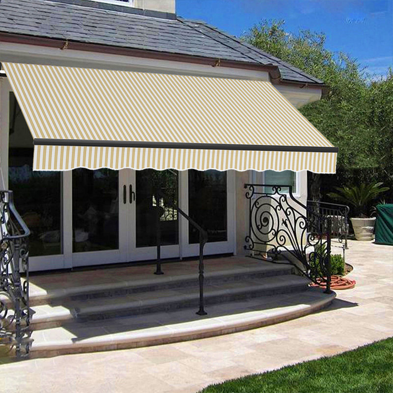 Engdash 97.25'' W x 59'' D Polyester Cover Retractable Patio Awning