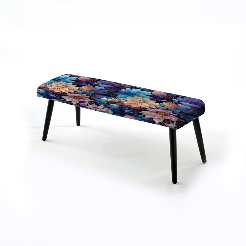 Banc rembourré Celestial Blue Pivoines Stellar Pure I - Floral