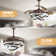Elfred 42'' Modern DIY Shape Ceiling Fan with Lights, 6-Speed DC Motor Dimmable LED Ceiling Fan