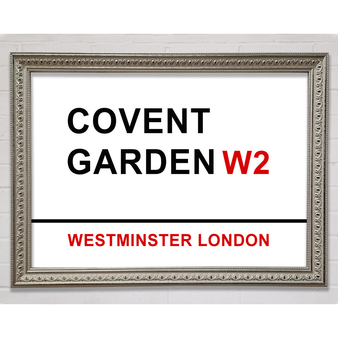 Covent Garden Signs Gerahmter Druck