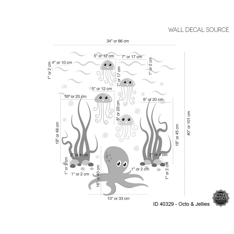 Non-Wall Damaging Wall Decal, Scheme A