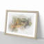 Hummingbird by a Flower in Abstract - Framed Print-55769126-55769127