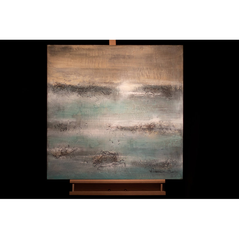 Hand -painted wave noise acrylic painting