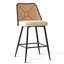 Upholstered 26.5" Rattan Counter Stool