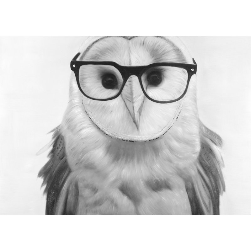 Chouette réaliste avec lunettes - oiseau