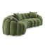 Winnie 322.1Cm Chenille Round Arms Modular Sofa