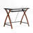 Jude Tempered Glass Computer Desk with Pull-Out Keyboard Tray-1810930512