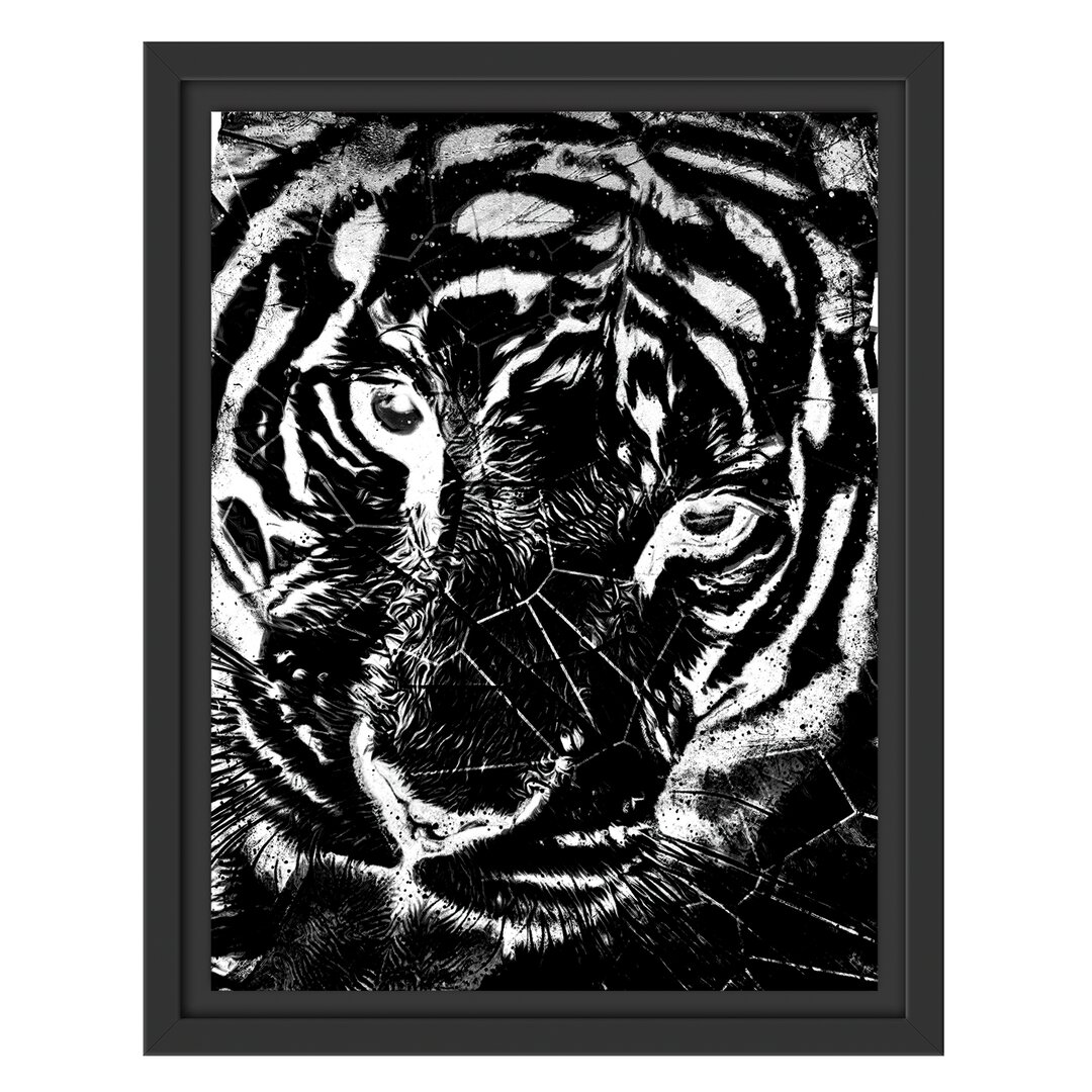 Gerahmtes Wandbild Tigers-vibe negative NEGATIV