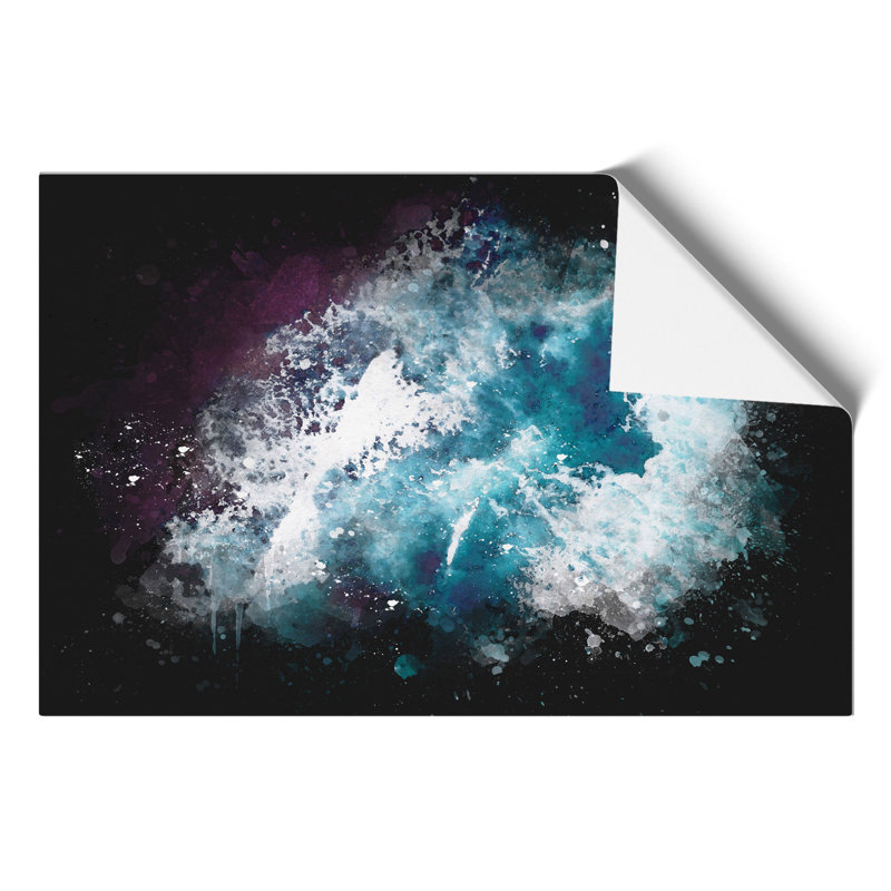 Ocean Waves in Wollongong Australia Paint Splash - Frameless Print, 42cm H x 59cm W x 0.1cm D